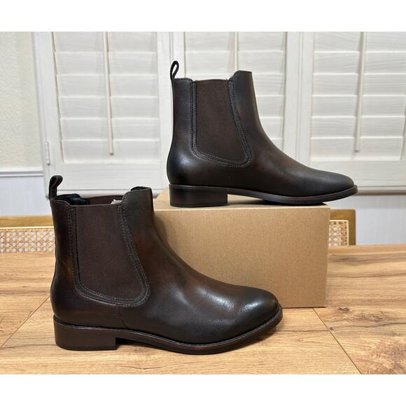 Thursday Duchess Bootie Black Coffee Old English Leather Size 10 NWOB Minimalist - Picture 3 of 14